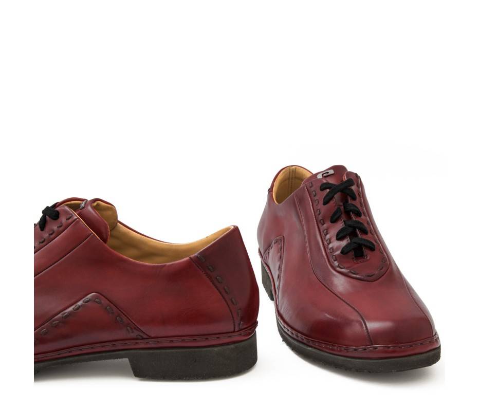 Pakerson DERBY BOLGHERI PELLE ROSSO BORDEAUX Moda