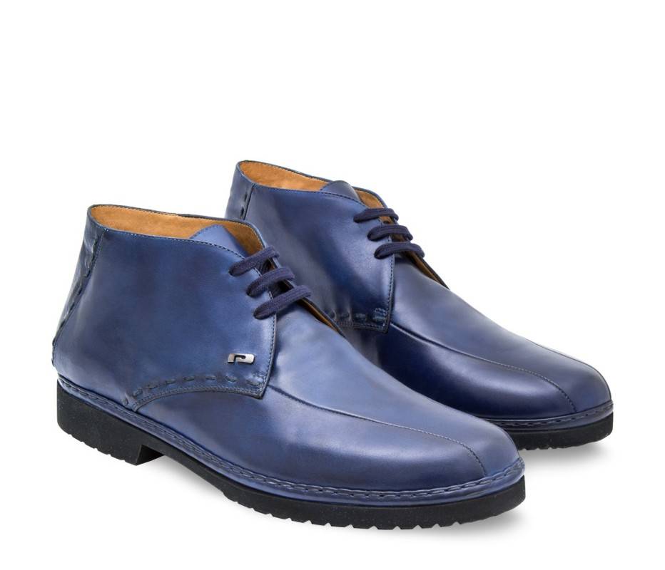 Pakerson POLACCHINO GREVE PELLE BLU NAVY Qualità Garantita