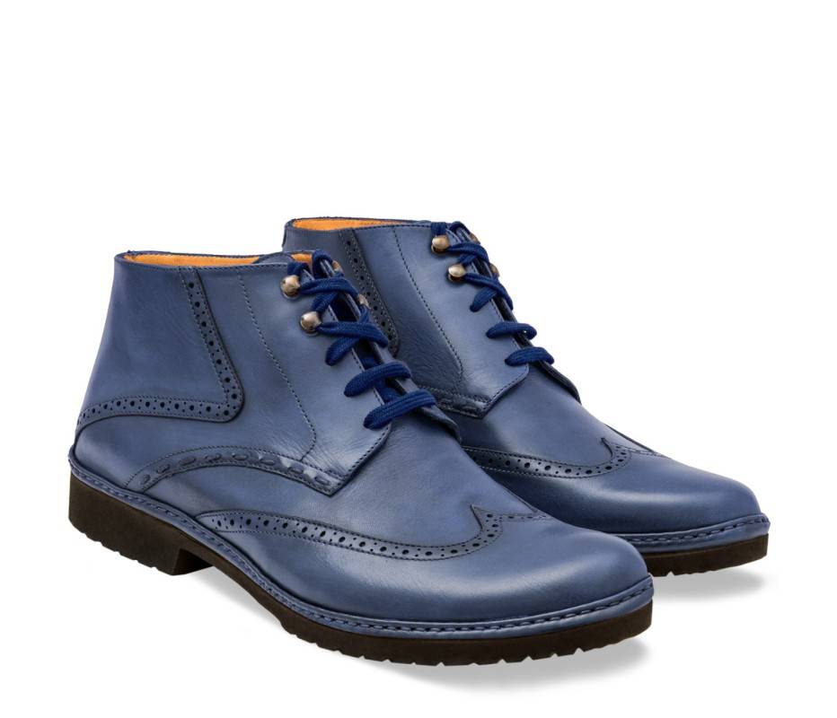 Pakerson POLACCHINO CERTALDO PELLE BLU NAVY In Saldo