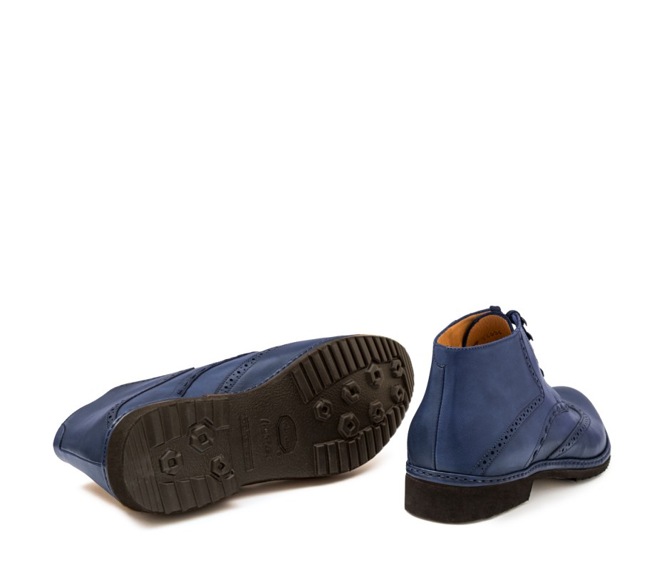 Pakerson POLACCHINO CERTALDO PELLE BLU NAVY In Saldo
