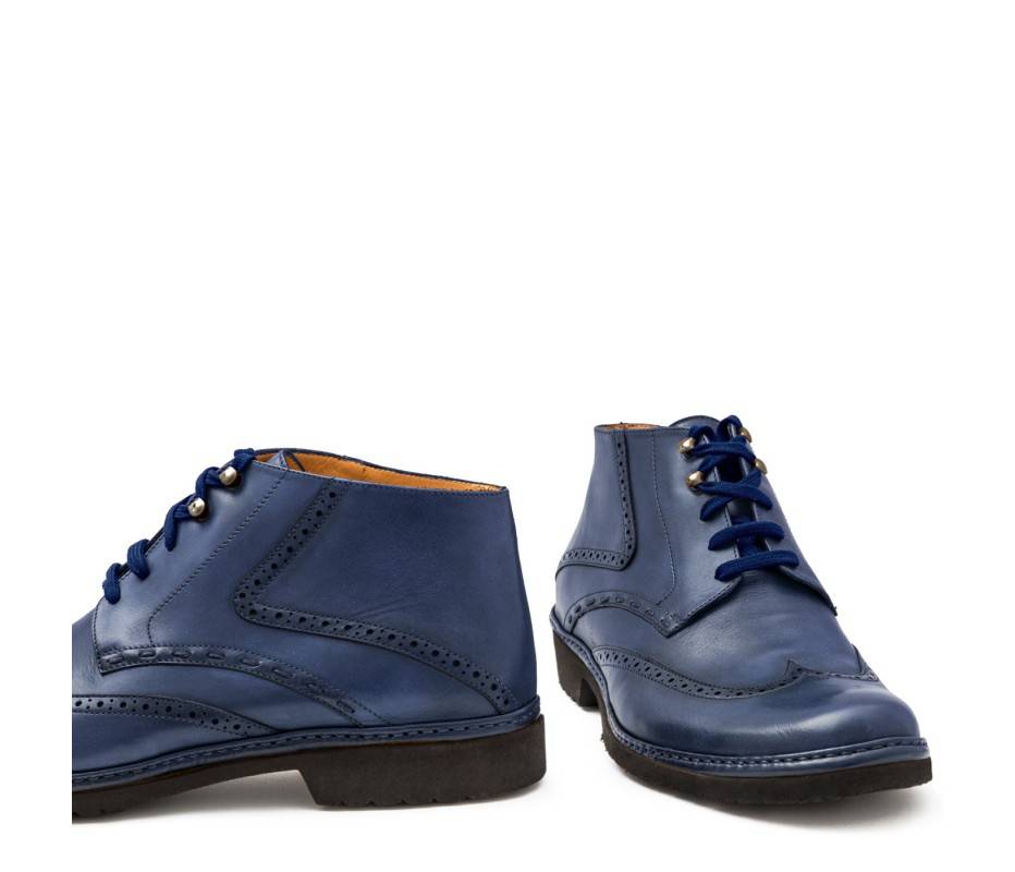 Pakerson POLACCHINO CERTALDO PELLE BLU NAVY In Saldo