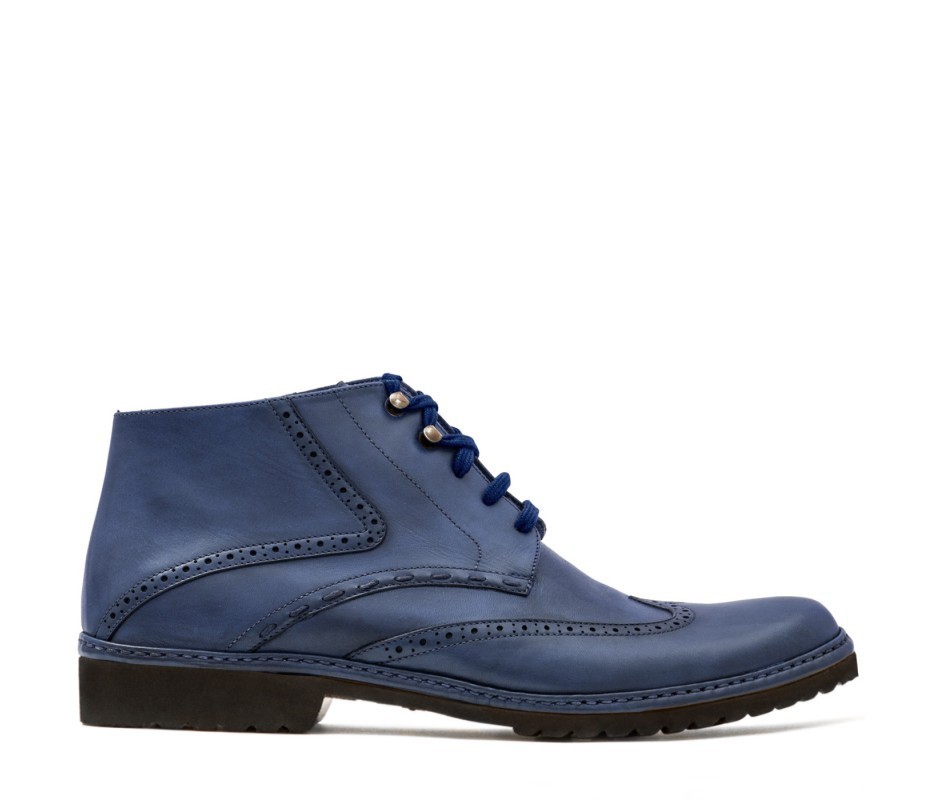 Pakerson POLACCHINO CERTALDO PELLE BLU NAVY In Saldo