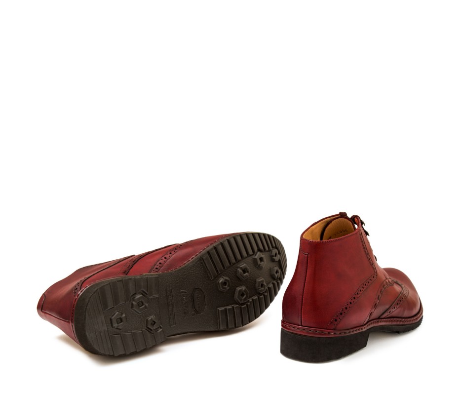 Pakerson POLACCHINO CERTALDO PELLE ROSSO BORDEAUX Italia
