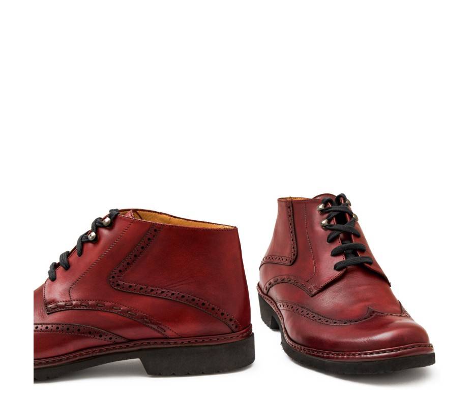 Pakerson POLACCHINO CERTALDO PELLE ROSSO BORDEAUX Italia