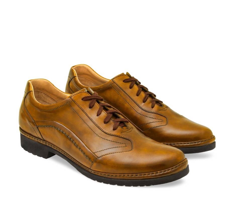 Pakerson DERBY PIENZA PELLE GIALLO SENAPE Prezzo Ridotto