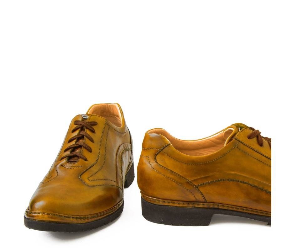 Pakerson DERBY PIENZA PELLE GIALLO SENAPE Prezzo Ridotto