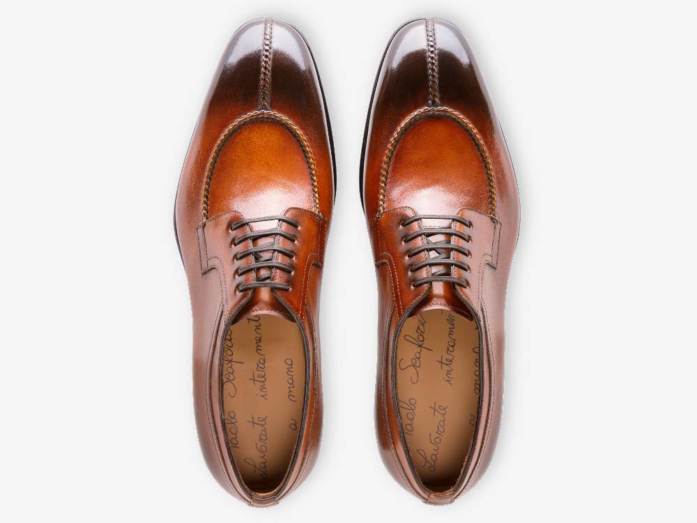 ﻿Paolo Sartori Art. 583 Derby in pelle Anticata Cognac I Più Venduti