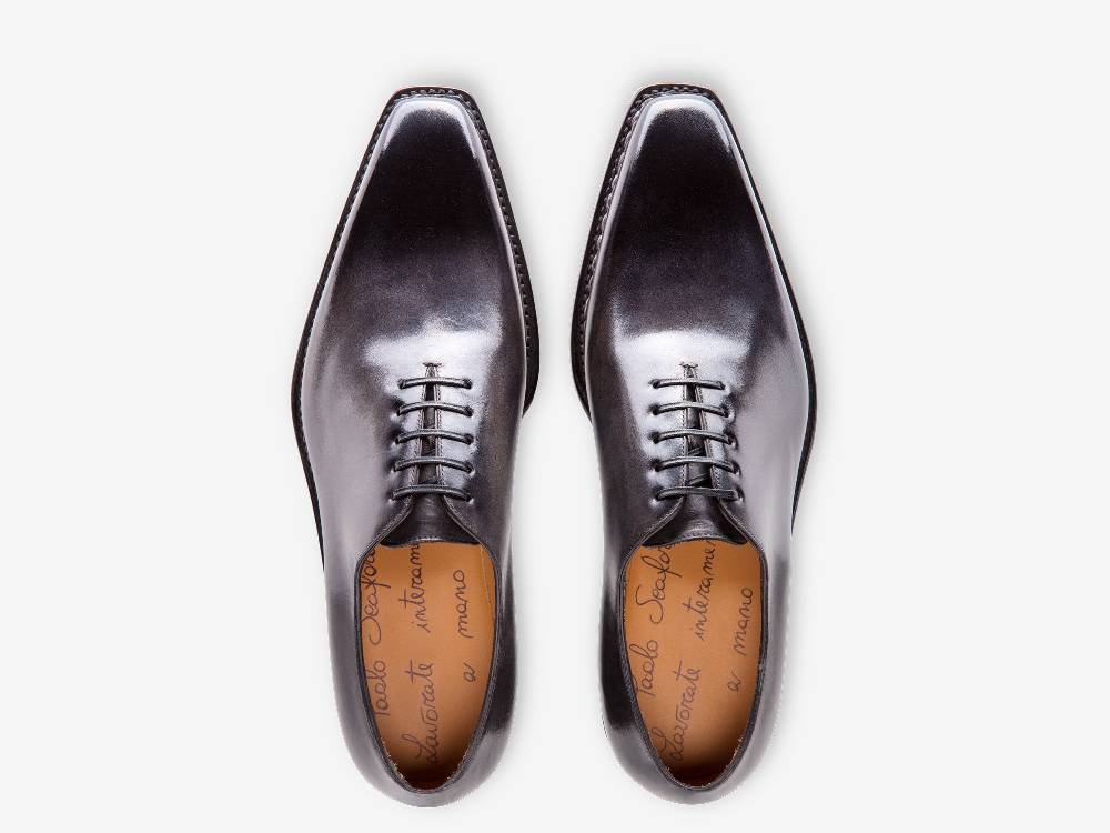 Paolo Sartori Art. 680 Oxford un pezzo in pelle Anticata Grigio In Linea