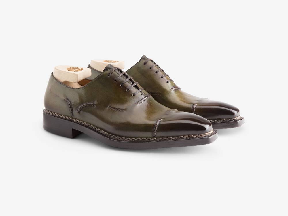 Paolo Sartori ART. 589 Oxford in pelle Anticata Bosco Qualità