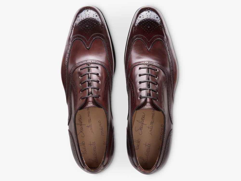 Paolo Sartori Art. 611 Oxford in pelle Anticata Amarone Vendita