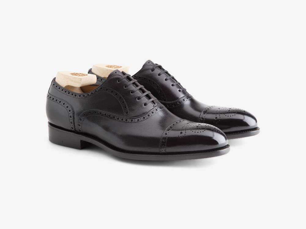 Paolo Sartori Art. 06 Oxford in pelle Atinticata Nera Pezzi Unici