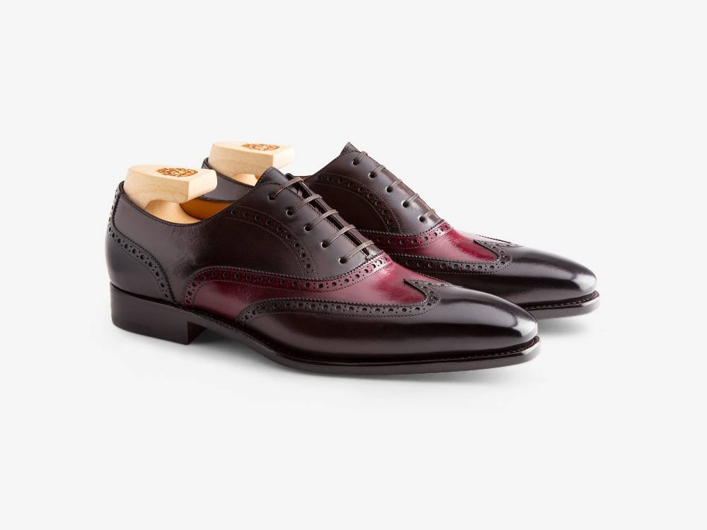 Paolo Sartori Art. 604 Oxford in Pelle Anticata Vietri Bordeaux Black Shopping Online