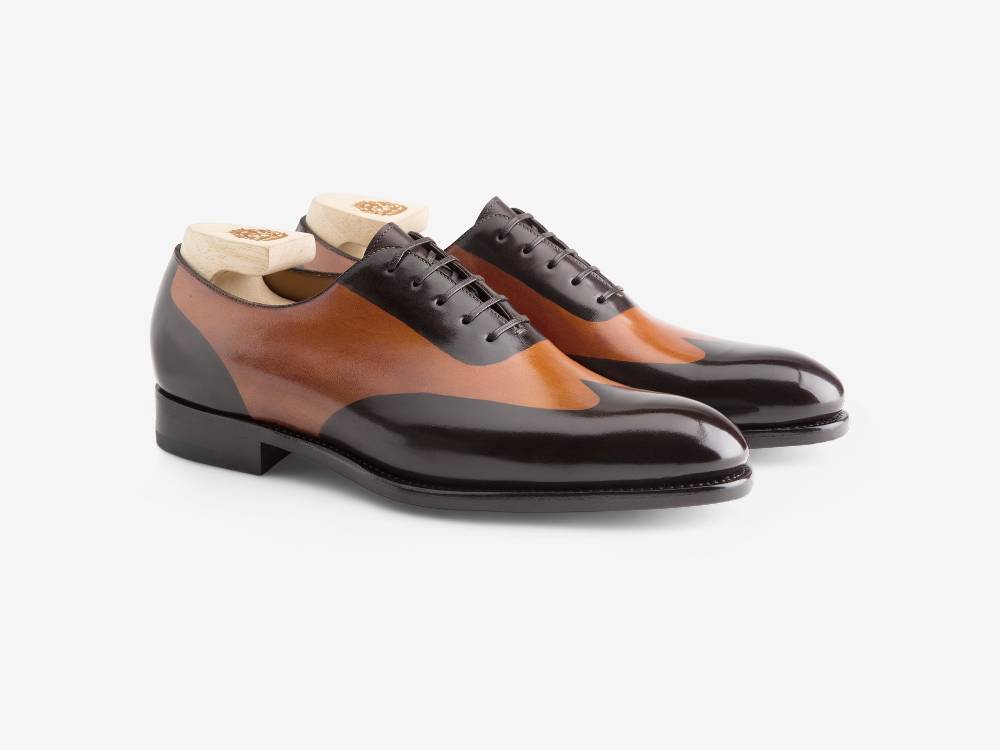 Paolo Sartori ART. 658 Oxford in pelle Dipinta a Mano Cognac e Vietri Sottocosto