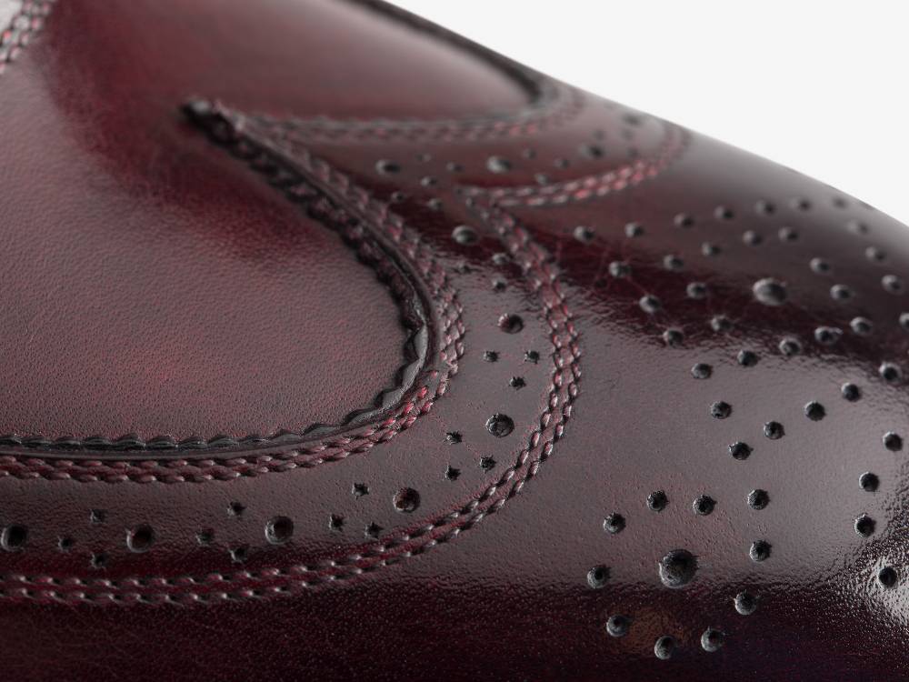 Paolo Sartori Art. 699 Oxford in pelle Anticata Bordeaux Presa