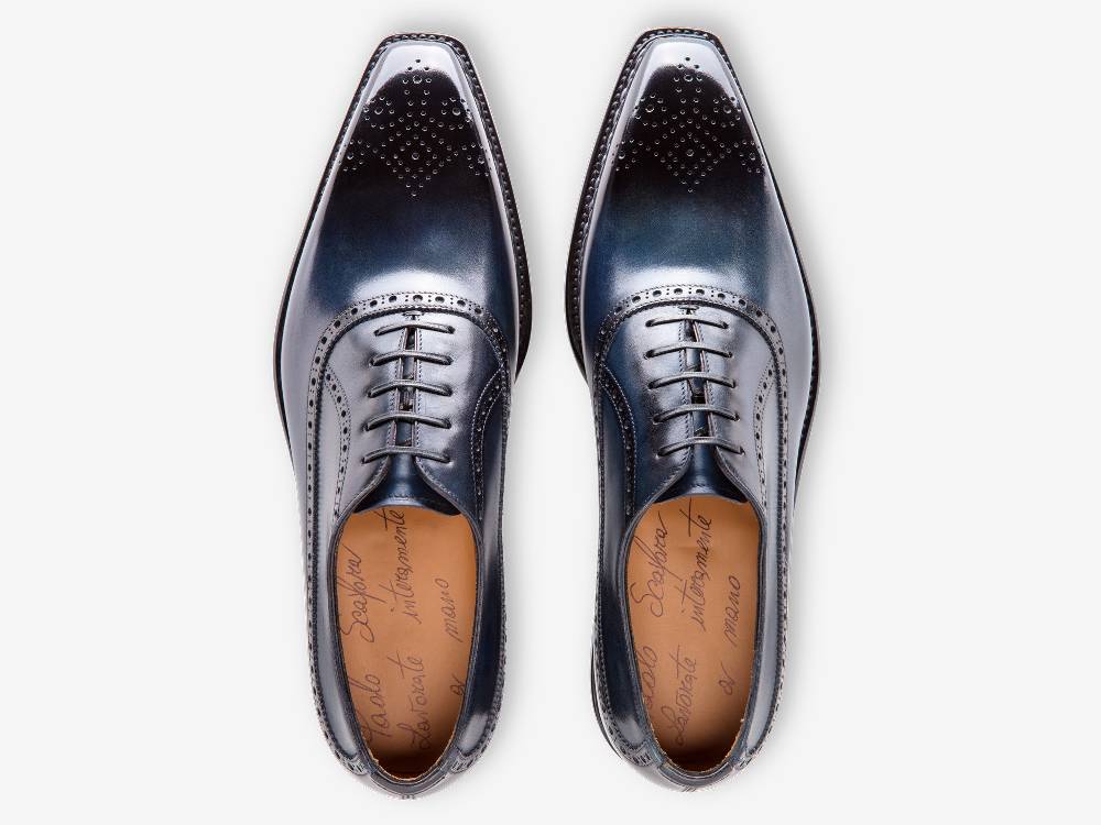 Paolo Sartori Art. 700 Oxford in pelle Anticata Oceano Sconto