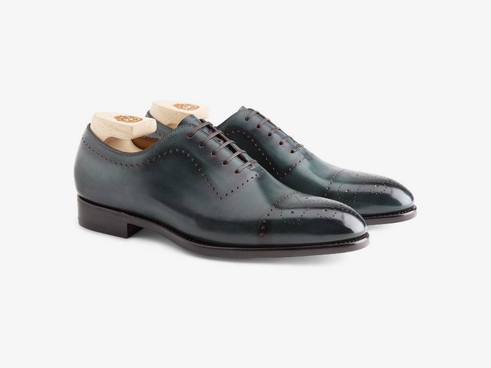 Paolo Sartori ART. 632 Oxford in pelle Anticata Turquoise Offerta