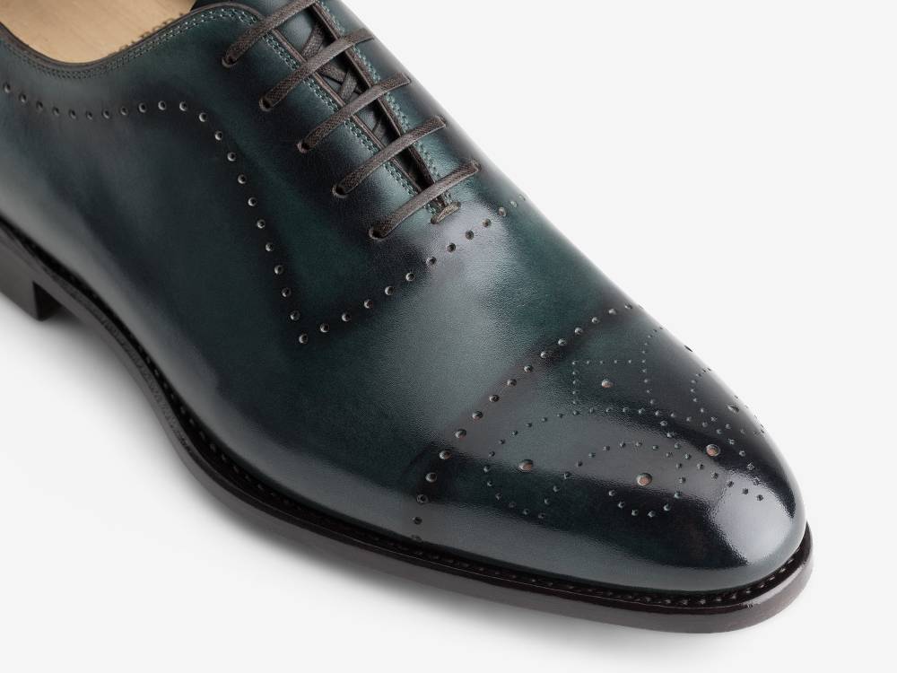Paolo Sartori ART. 632 Oxford in pelle Anticata Turquoise Offerta