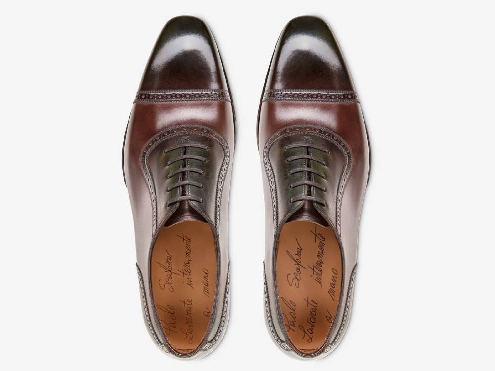 Paolo Sartori Art. 770 Oxford in Antiqued Montella Leather Economico