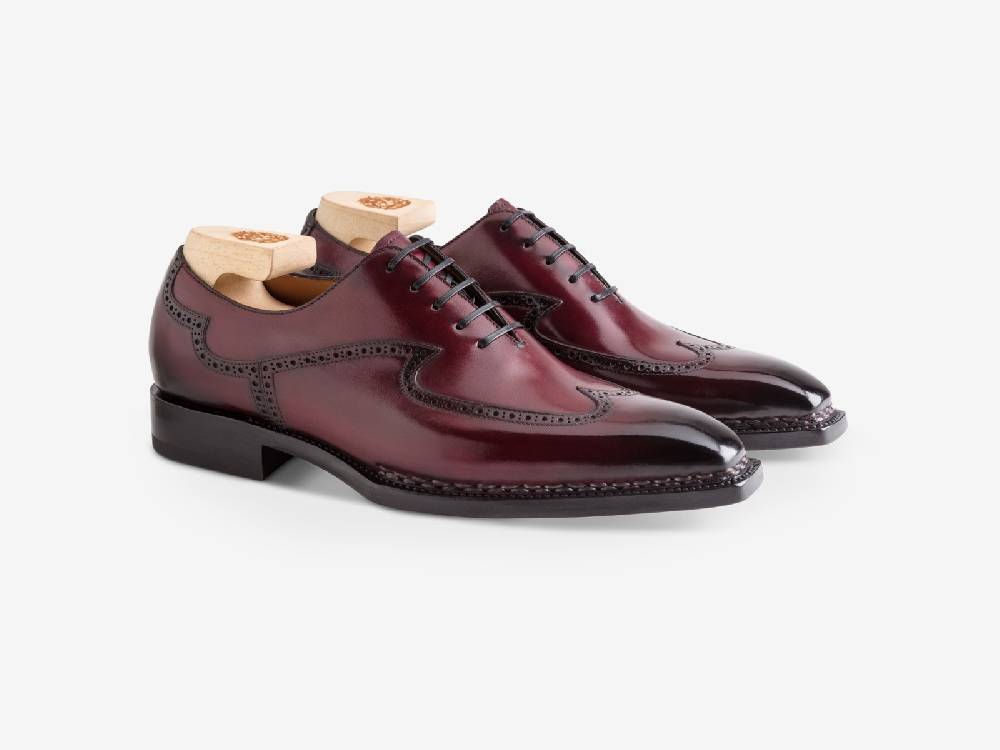 Paolo Sartori Art. 791 Oxford in Antiqued Bordeaux Leather Online