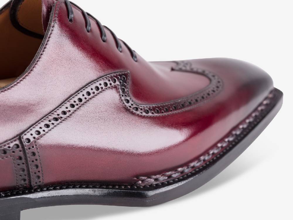 Paolo Sartori Art. 791 Oxford in Antiqued Bordeaux Leather Online