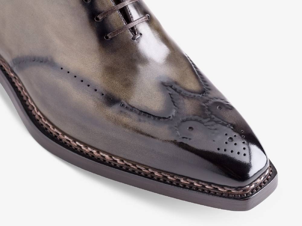 Paolo Sartori Art. 792 Oxford in Antiqued Verdegris Leather Outlet