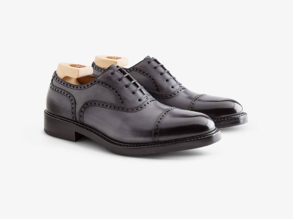 Paolo Sartori Art. 769 Oxford in Antiqued Grigio Leather Saldi