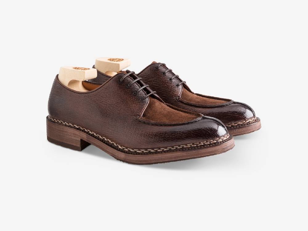 Paolo Sartori Art. 797 Derby in Montella Shark and Suede Leather Vendite Flash