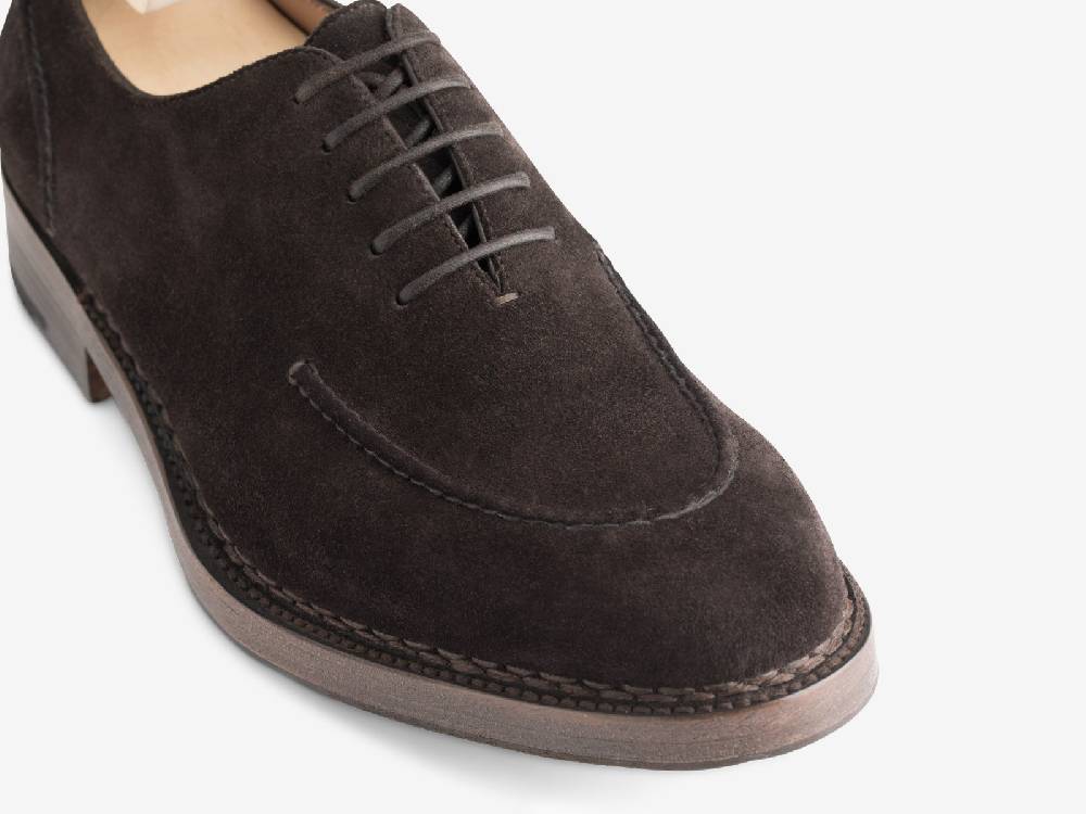 Paolo Sartori Art.666 Oxford in Camoscio Dark Brown In Saldo