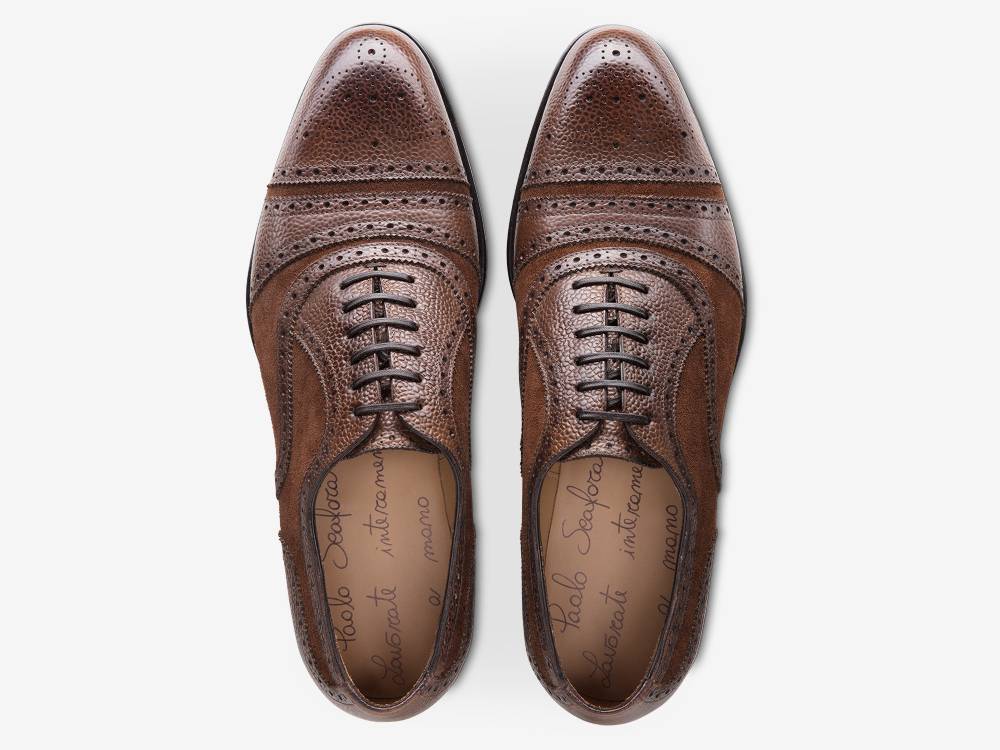 Paolo Sartori Art.626 Oxford in Camoscio Marrone Moda