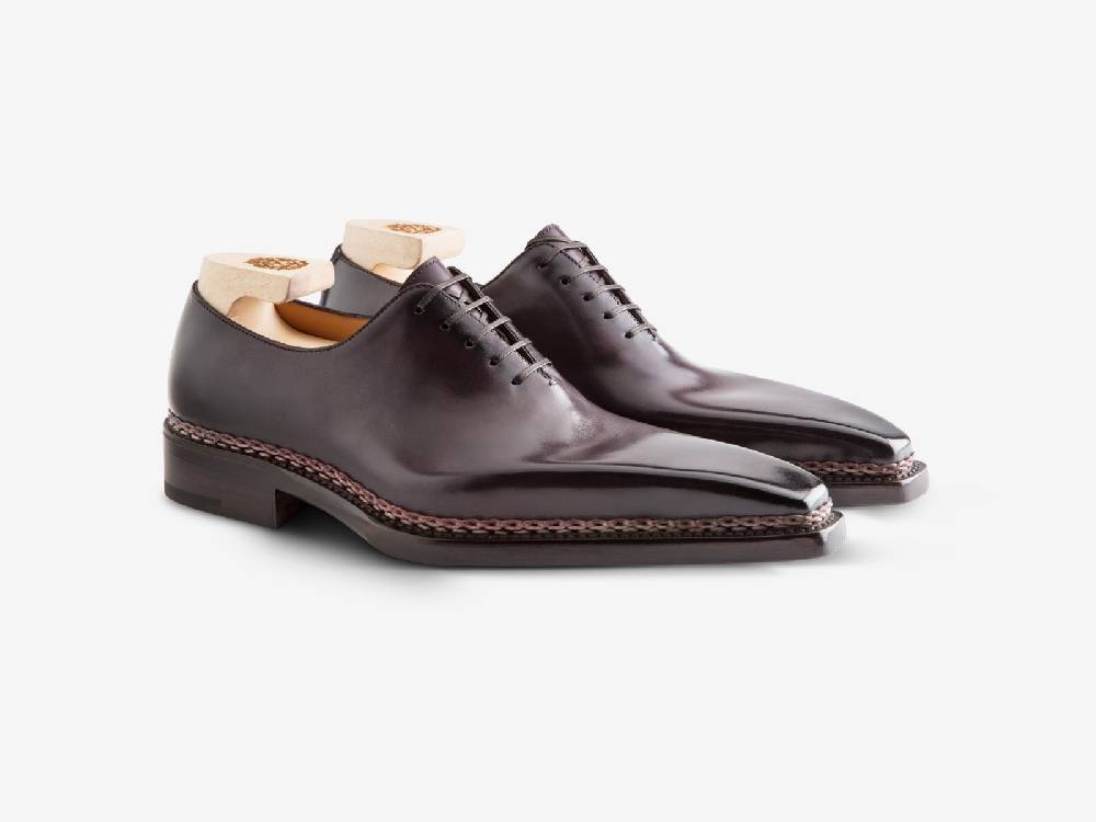 Paolo Sartori Art. 175SP Oxford in pelle Anticata Melanzana Italy