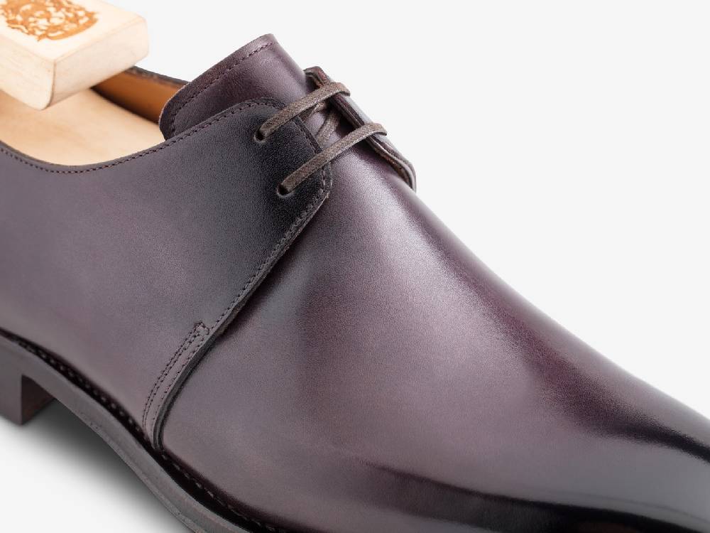 Paolo Sartori Art. 739 Derby in Antiqued Melanzana Leather Italia