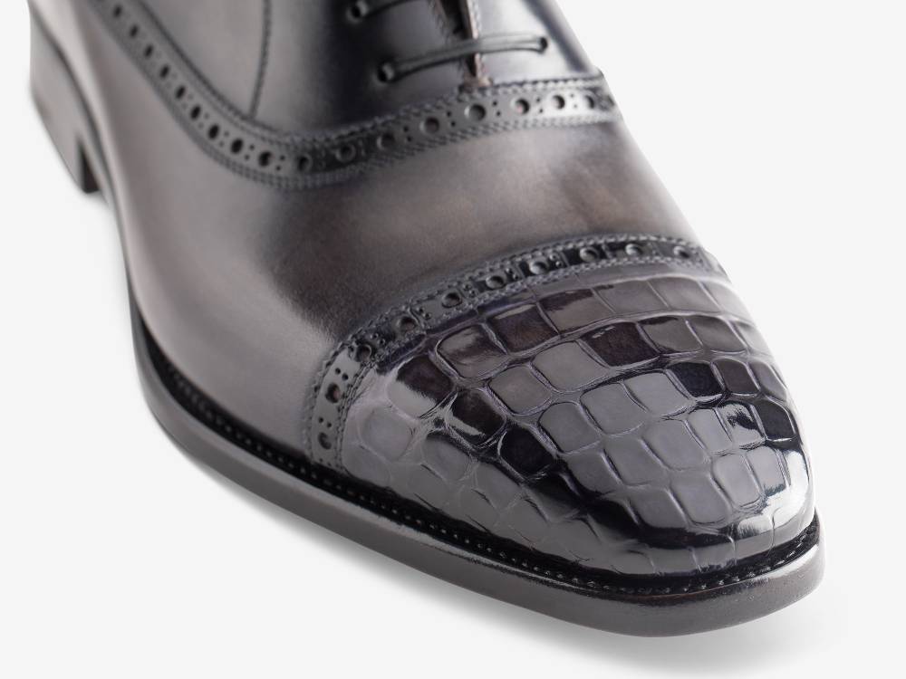 Paolo Sartori Art. 695 Oxford in pelle Anticata Grigio In Linea