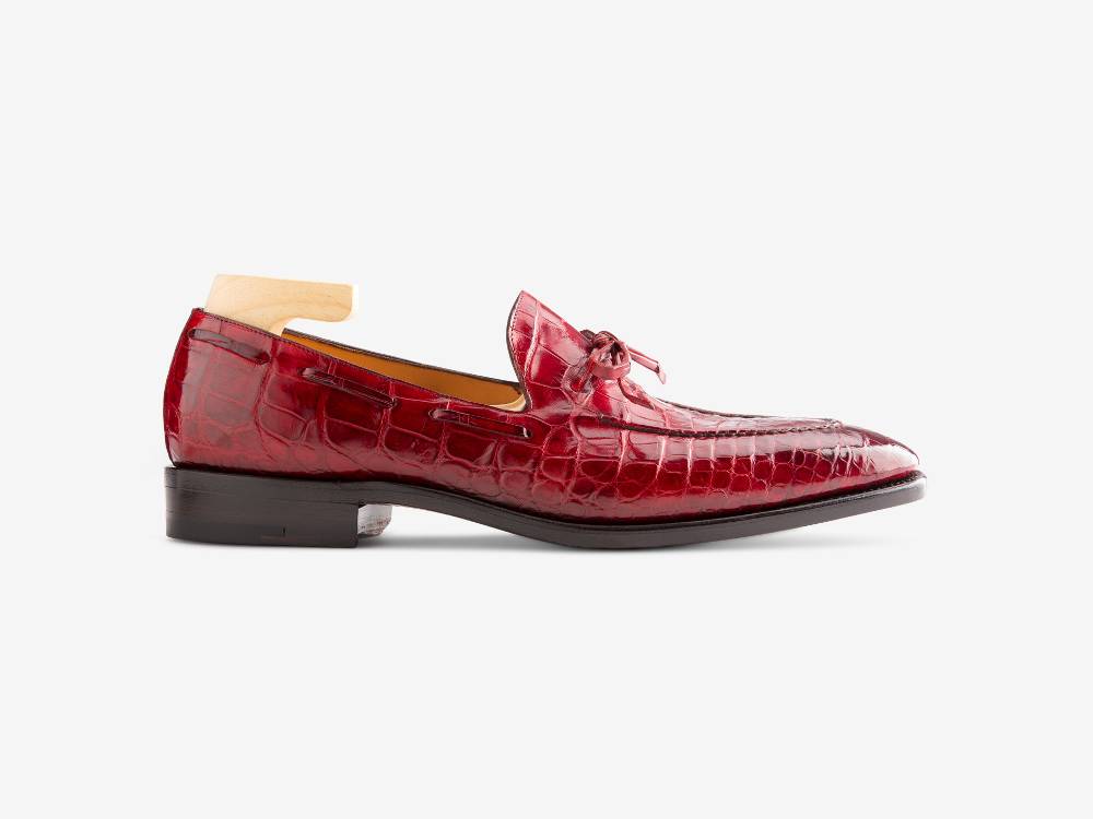 Paolo Sartori Art. 540 Mocassino in pelle Anticata Rubino Vendita