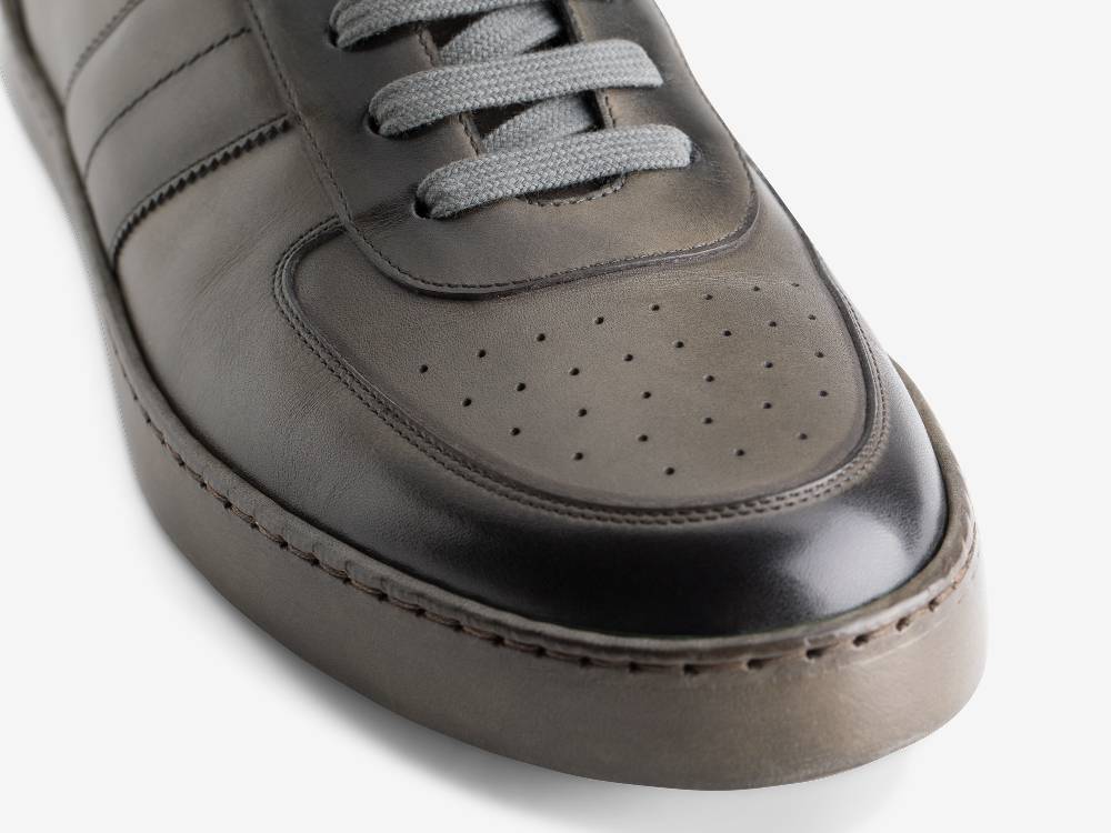 Paolo Sartori Art.Tenny2 Sneakers In Pelle Anticata Ardesia Qualità Garantita