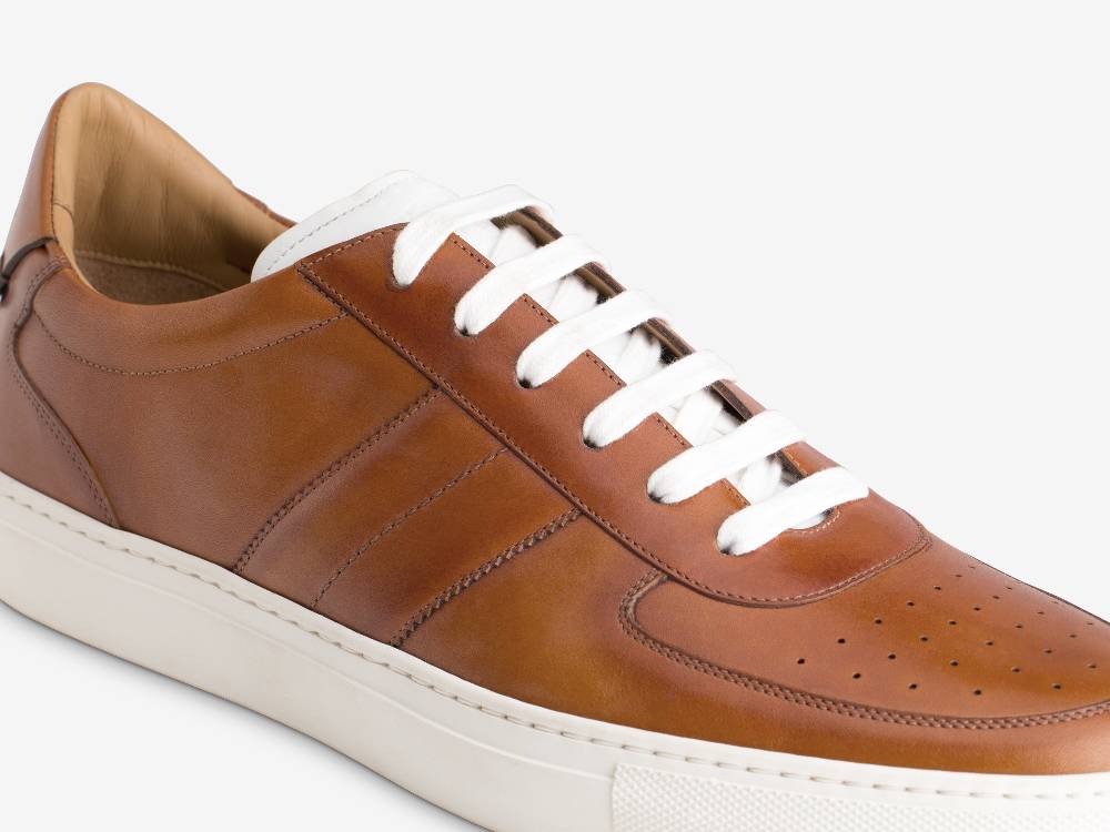 Paolo Sartori Art.Tenny2 Sneakers In Pelle Anticata Cognac Negozi Online