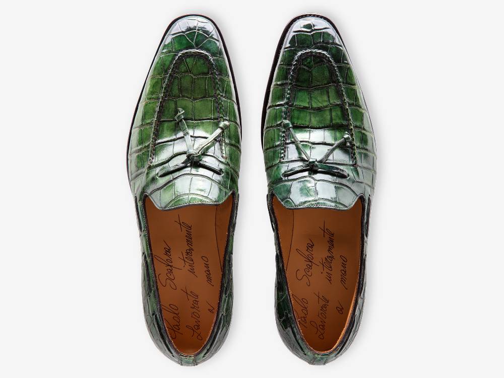 Paolo Sartori Art. 541 Mocassino in pelle Anticata Verde Smeraldo Acquista Ora
