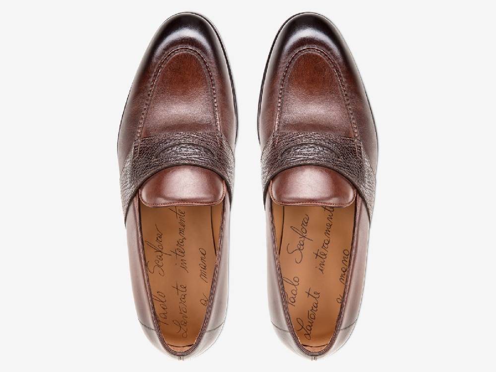Paolo Sartori Art. 726 Loafer in Antiqued Montella Leather Affare Del Giorno