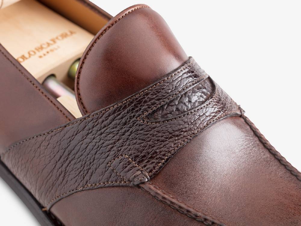 Paolo Sartori Art. 726 Loafer in Antiqued Montella Leather Affare Del Giorno
