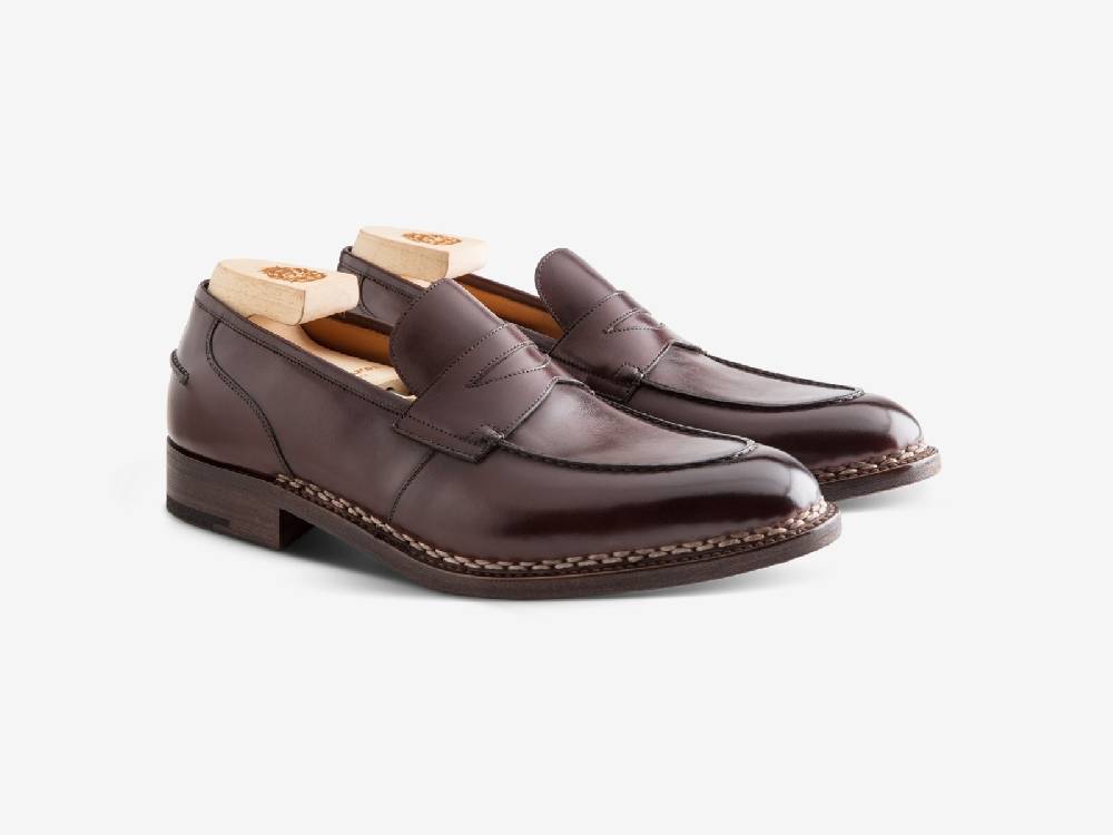 Paolo Sartori Art. 737 Loafer in Antiqued Positano Leather Prezzo Ridotto