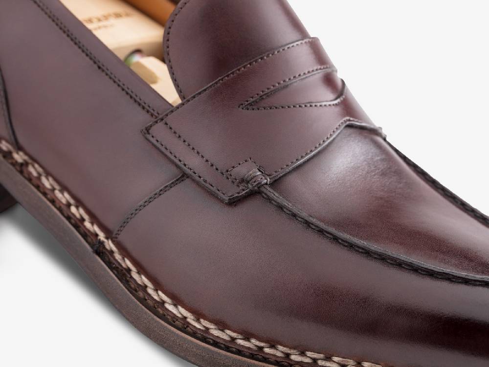 Paolo Sartori Art. 737 Loafer in Antiqued Positano Leather Prezzo Ridotto