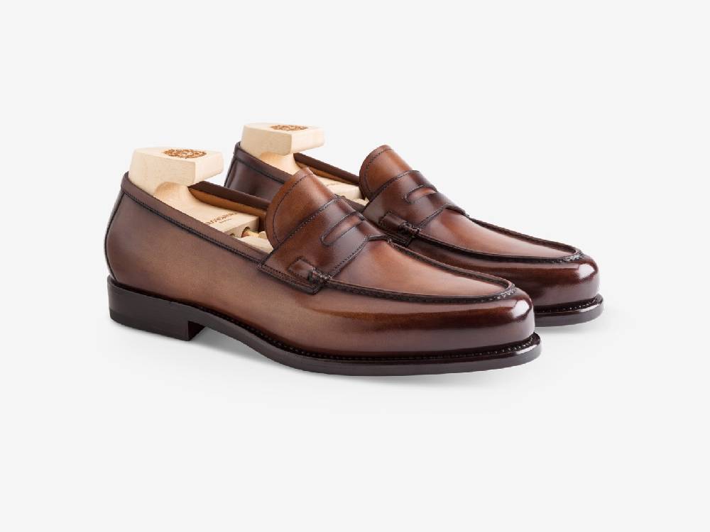 Paolo Sartori Art. 799 Loafer in Antiqued Montella Leather Sottocosto