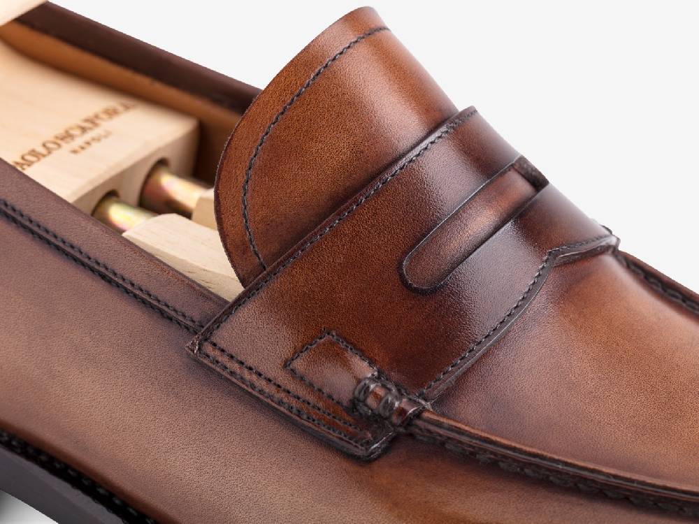 Paolo Sartori Art. 799 Loafer in Antiqued Montella Leather Sottocosto