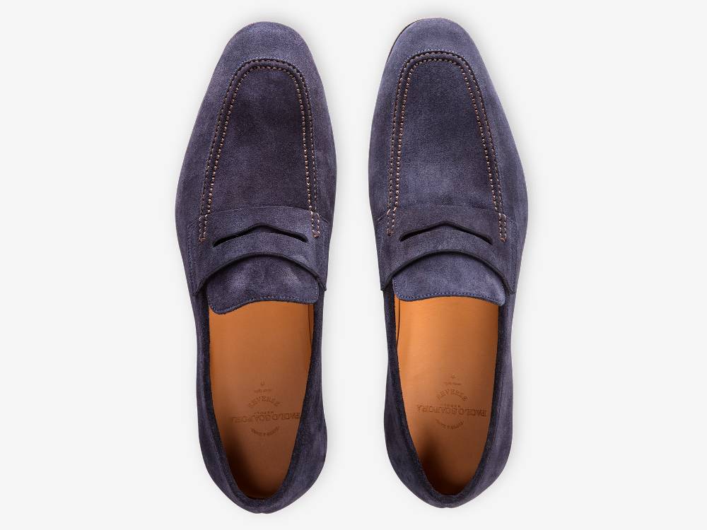 Paolo Sartori Art. 638 Mocassino in Camoscio Blue Offerta