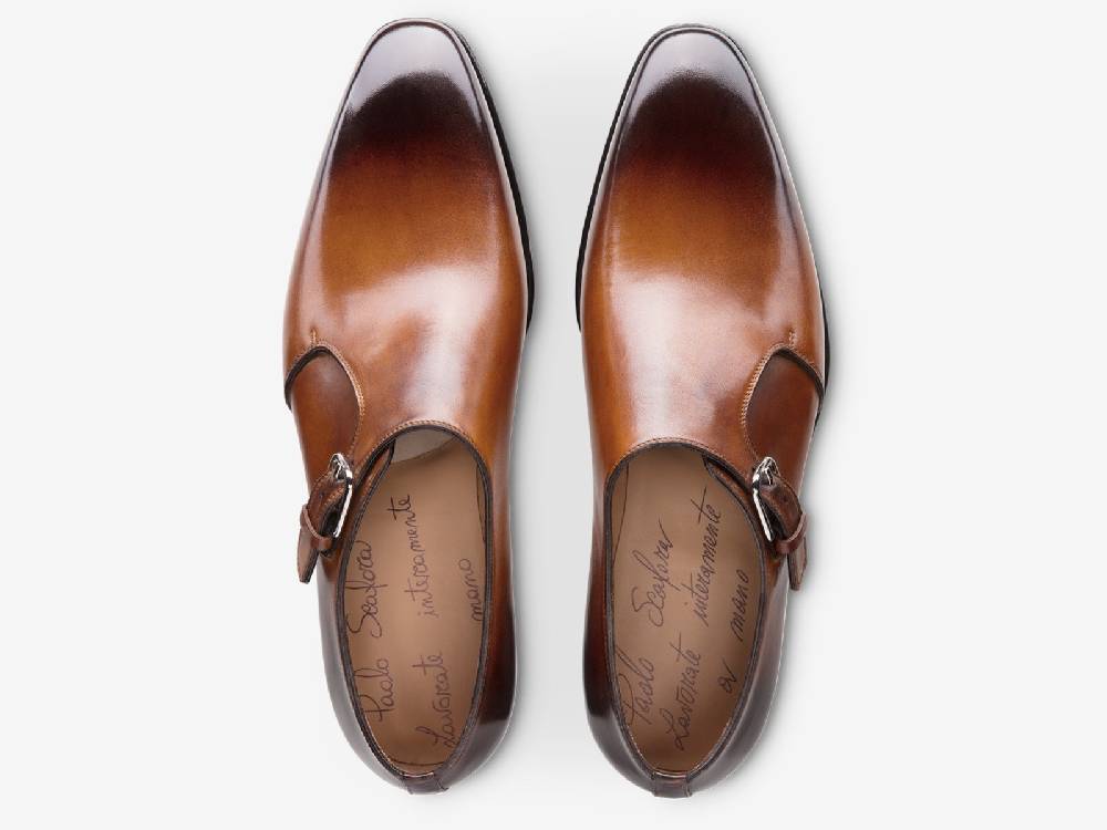 Paolo Sartori Art.655 Mono Fibbia in pelle Anticata Cognac Hotsell