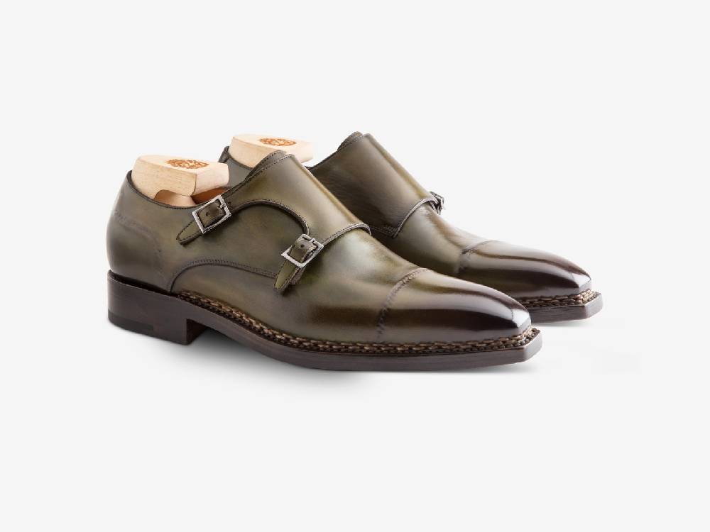 Paolo Sartori Art. 742 Monkstrap in Antiqued Bosco Leather Negozio
