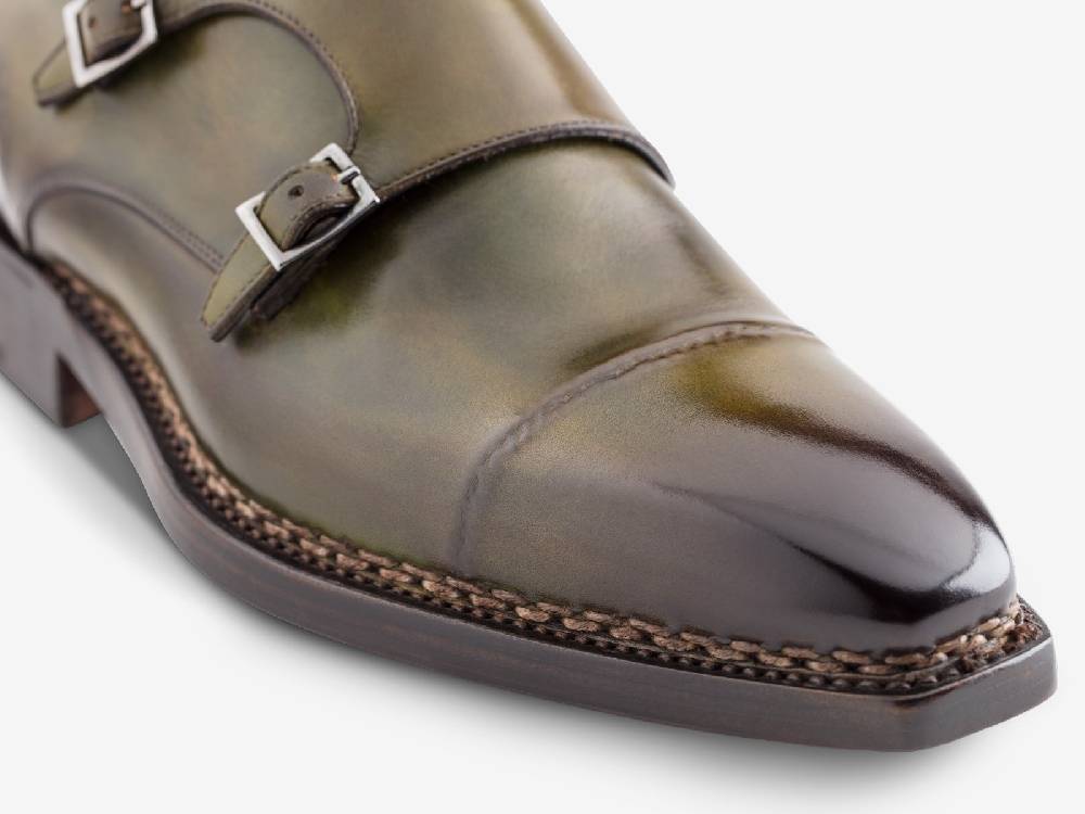 Paolo Sartori Art. 742 Monkstrap in Antiqued Bosco Leather Negozio