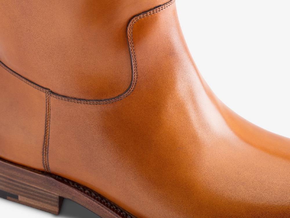 Paolo Sartori Art. 775 Boots in Antiqued Cognac Leather Italy
