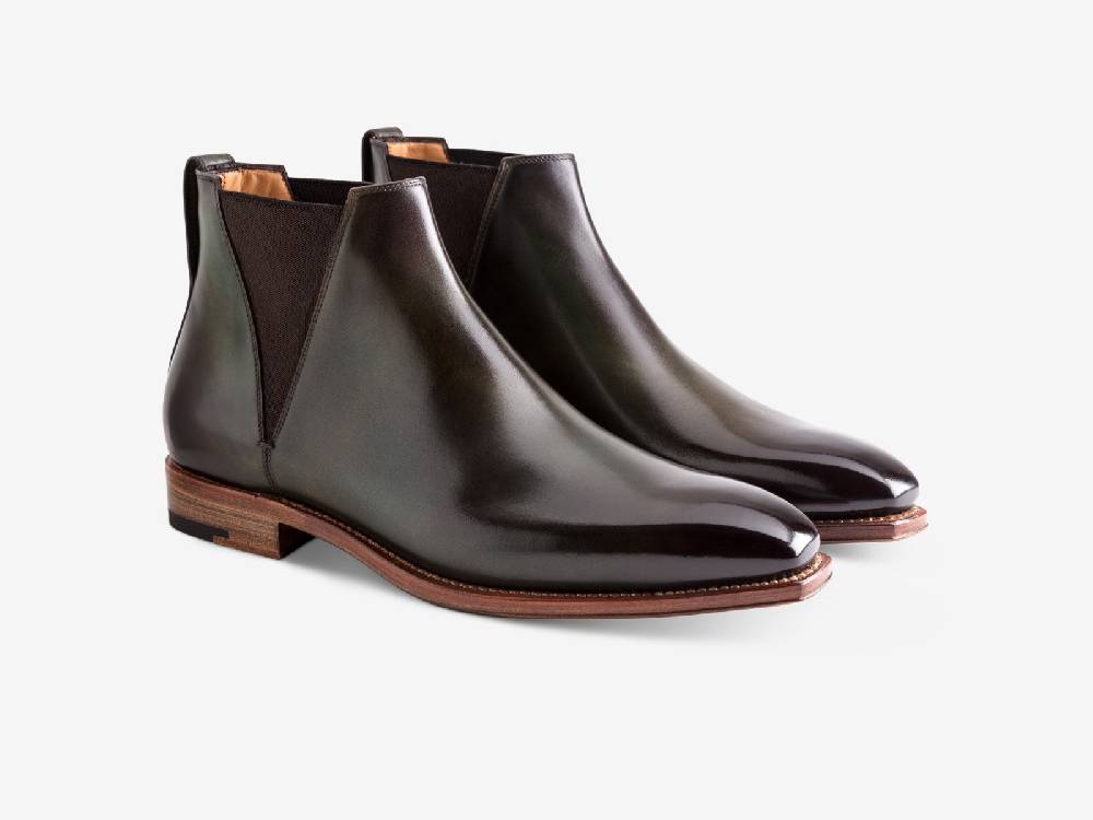Paolo Sartori Art. 794 Beatles in Antiqued Olive Leather Qualità