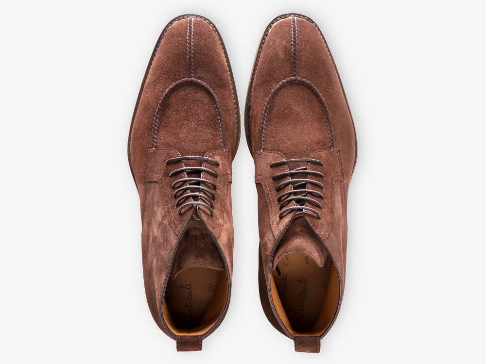 Paolo Sartori Art. 708 Boots in Camoscio Marrone Spedizione Gratuita