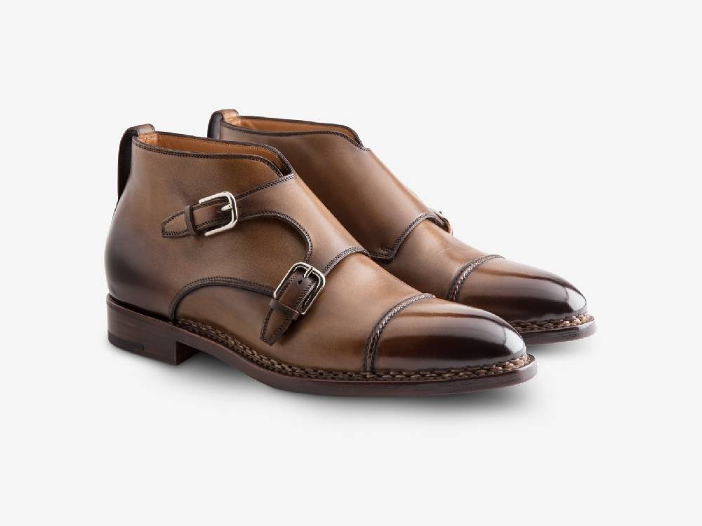 Paolo Sartori Art. 771 Boots Monkstrap in Antiqued Autunno Leather Soddisfazione Garantita